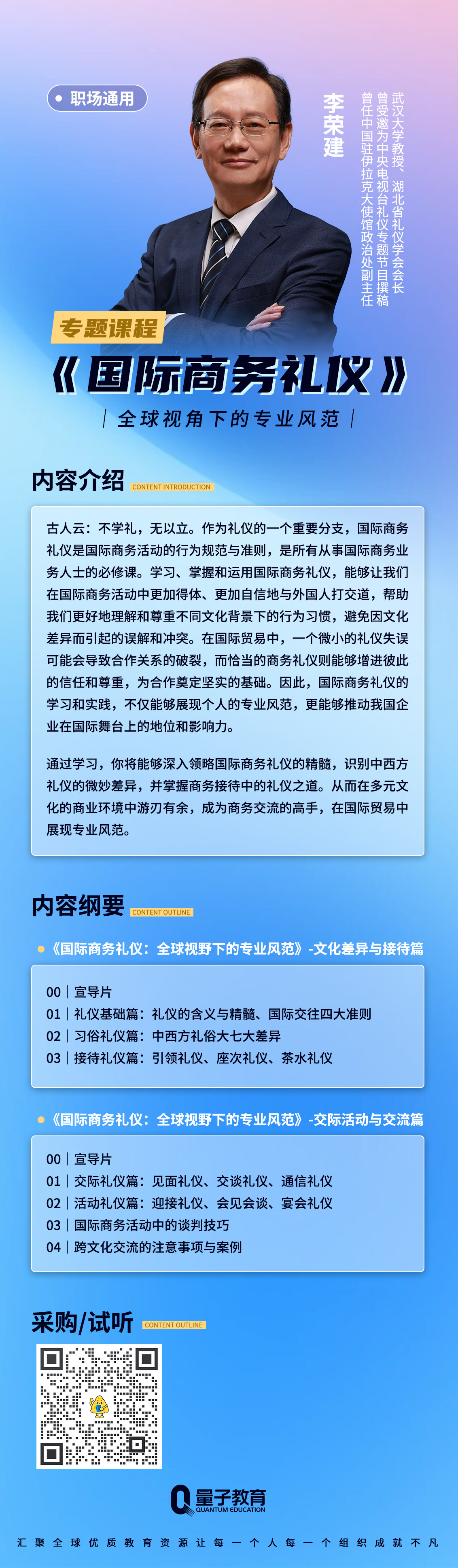 李荣建,商务礼仪,国际商务礼仪